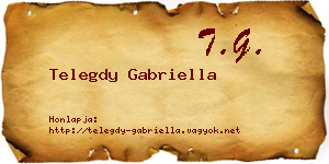 Telegdy Gabriella névjegykártya